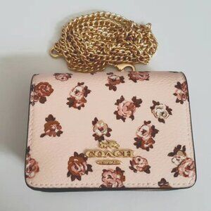 Coach Mini Wallet On A Chain With Rosette Print - NWOT